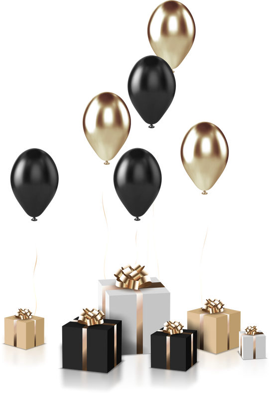 Gifts boxes balloon
