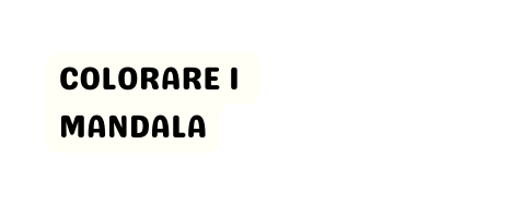 COLORARE I MANDALA